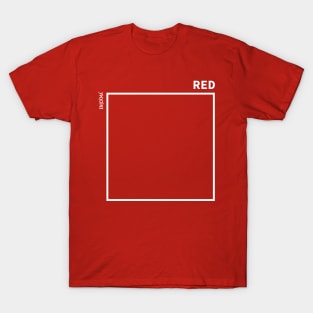 white and red square 2 T-Shirt